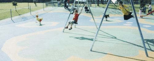 Playpark made from Recycled car tyres